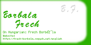 borbala frech business card